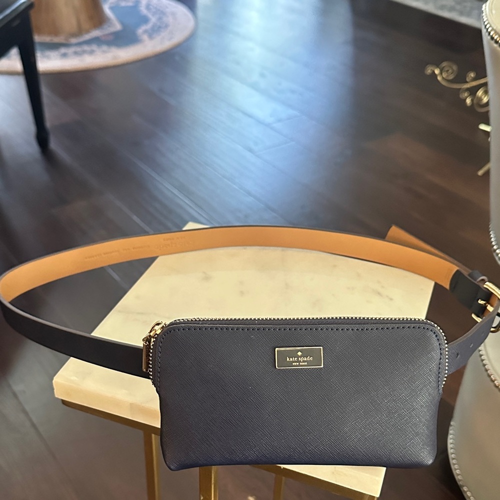 Kate Spade Navy and Tan Belt Bag